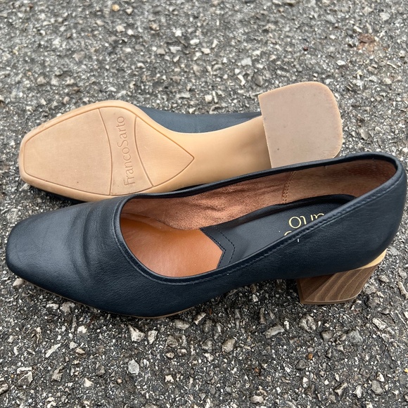 Franco Sarto Women's Block Heels 7.5M Black Short Heel Work Professional - Picture 2 of 9
